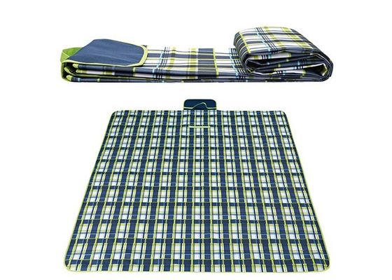 गुणवत्ता  Polyester Waterproof Picnic Mat Backing For Beach Polyetser Peva Material कारखाना