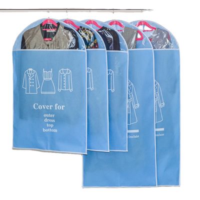 फ़ोल्ड करने योग्य बिना बुने हुए गारमेंट स्टोरेज बैग ज़िपर टॉप प्लास्टिक ड्राई क्लीनिंग बैग