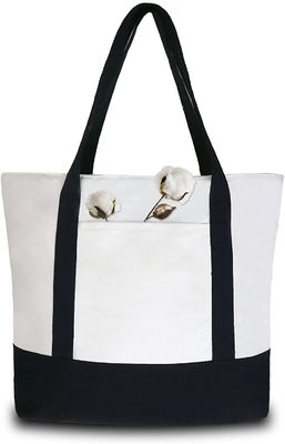 स्पष्ट एलजीओ सुंदर चित्र सरल शैली के साथ सफेद इको कैनवास बैग