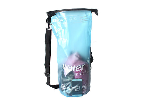 आउटडोर पीवीसी सूखी बैग कंधे की पट्टियों के साथ पनरोक भंडारण बैग कैम्पिंग