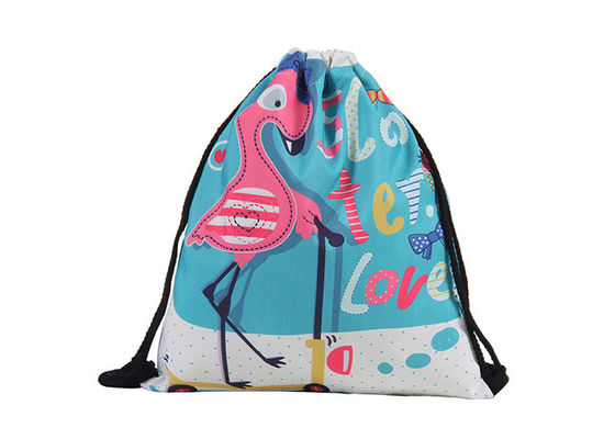 Flamingo निजीकृत चिंच बैग कस्टम प्रिंट वाटरप्रूफ ड्रॉस्ट्रिंग बैकपैक