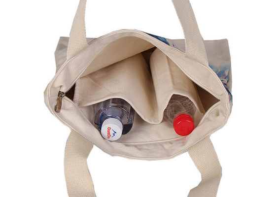 ज़िपर के साथ प्रोमोशनल शॉपिंग स्टाइलिश इको कैनवस बैग टोट बैग