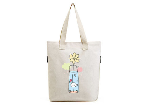महिला के लिए जिप के साथ फोल्डेबल बड़े पुन: प्रयोज्य टोट बैग कैनवास शॉपिंग बैग