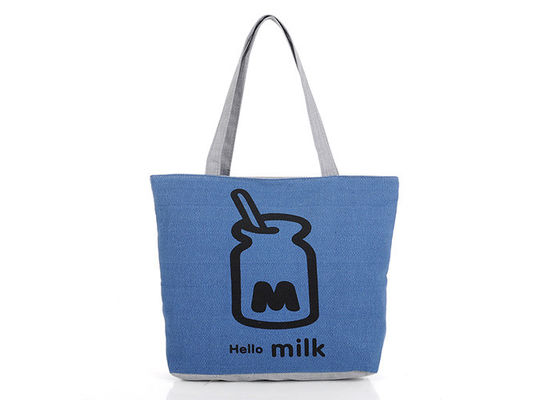 बड़े नेवी ब्लू कैनवस किराना टोट बैग पुन: प्रयोज्य व्यक्तिगत शॉपिंग बैग