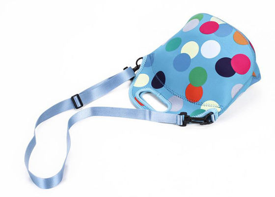 पिकनिक टिकाऊ फैशनेबल के लिए निओप्रीन ब्लू इंसुलेटेड टॉट लंच बैग
